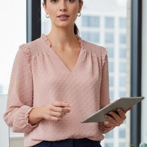 Jon & Anna Women's Pink Textured Blouse